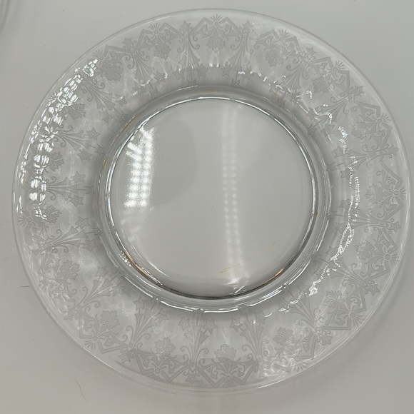 Vesta Clear Luncheon Plate by Glastonbury Lotus- set of 3 - Picture 7 of 16